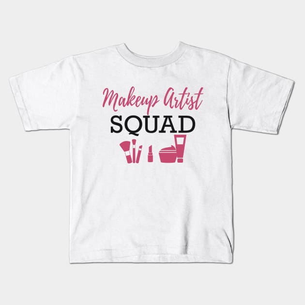 Makeup Artist Squad Kids T-Shirt by KC Happy Shop